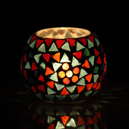 Mosaic candle holder-candle holder- glass candle holder- diwali gifts